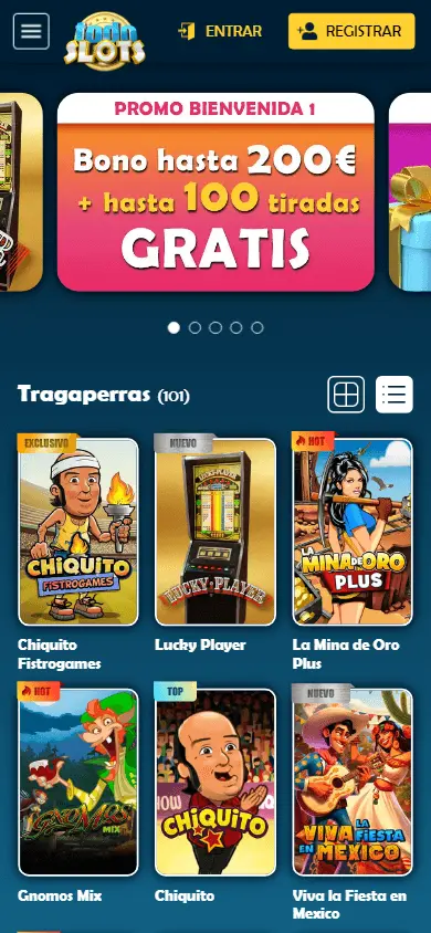 Todoslots aplicación móvil